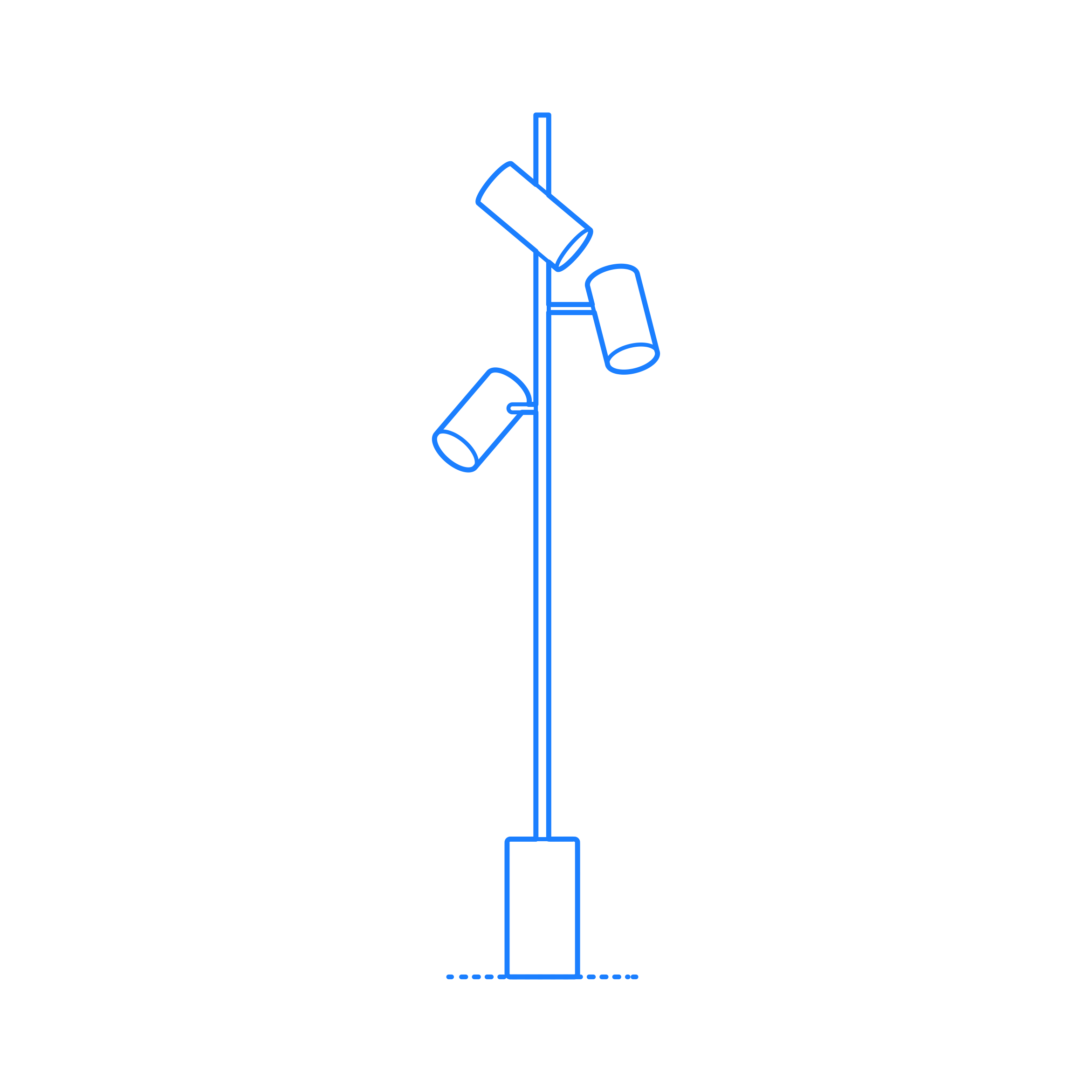 Furniture Floor Lamps Trio Floor Lamp Line Tracing Svg Vector Free Vectors